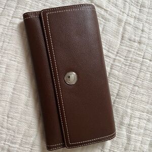 Vintage Coach Trifold Leather Wallet, 2000s Y2K